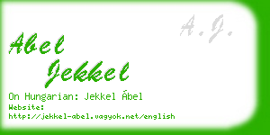 abel jekkel business card