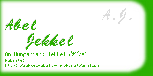 abel jekkel business card